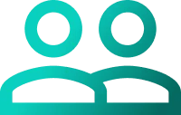 Cyan People Outline Icon