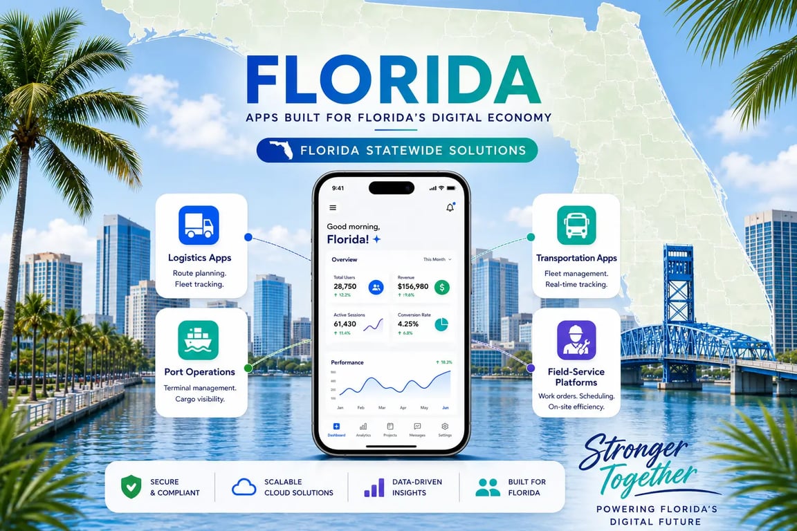 Real estate apps, finance apps Florida statewide