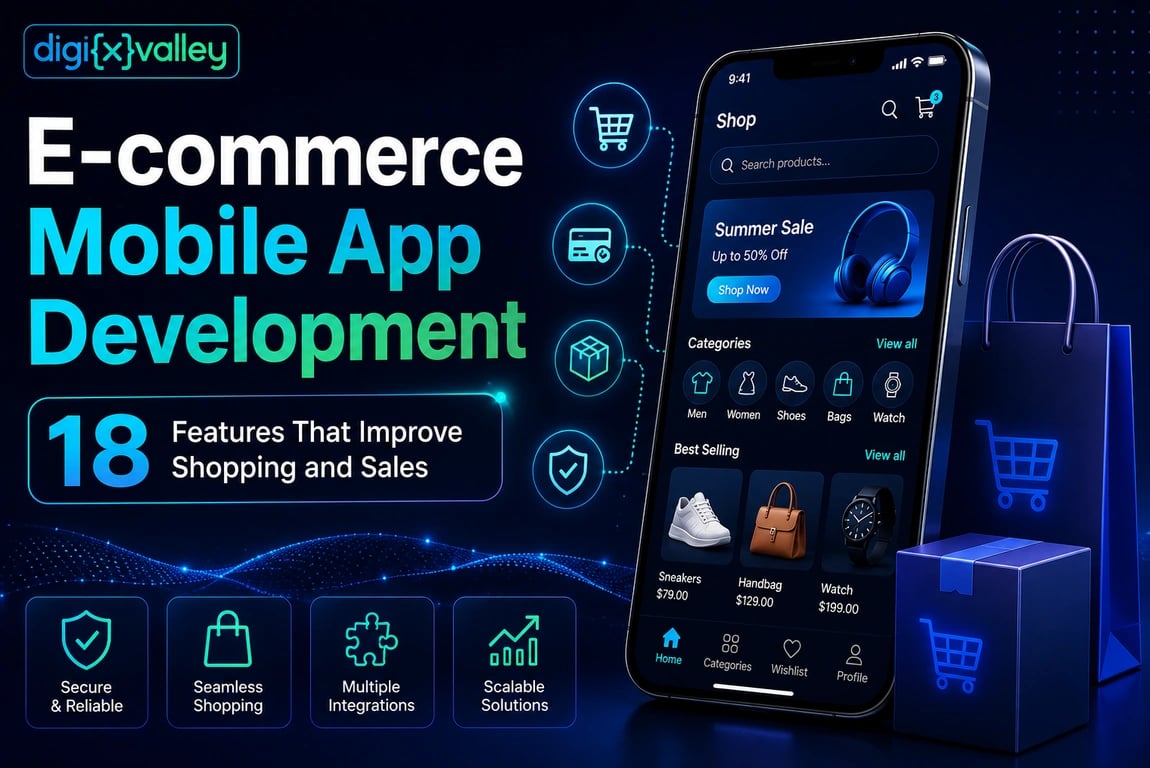 E-commerce mobile app development features for a seamless mobile shopping experience