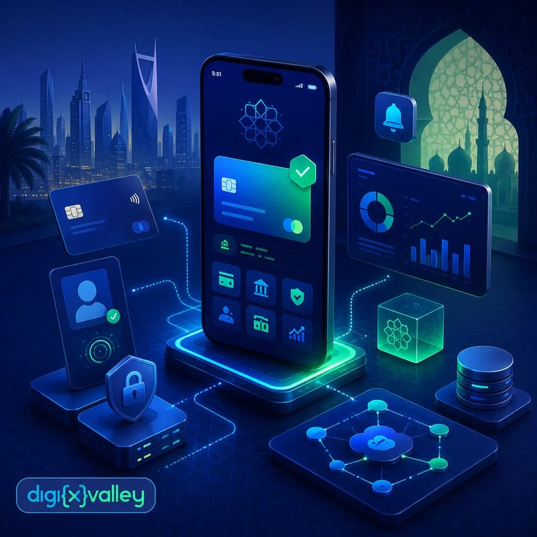 Fintech app development services for Saudi businesses by Digixvalley