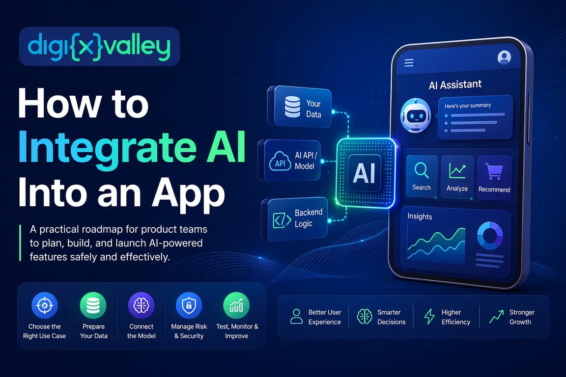 Product team planning AI app integration with data