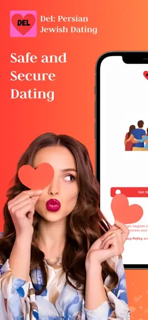 DEL Persian Jewish dating app mobile screens for matchmaking and community networking