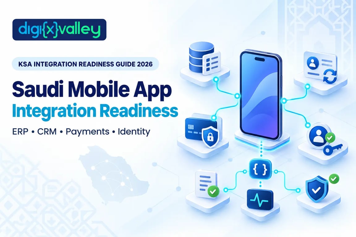 Saudi mobile app integration readiness for ERP CRM payments and identity