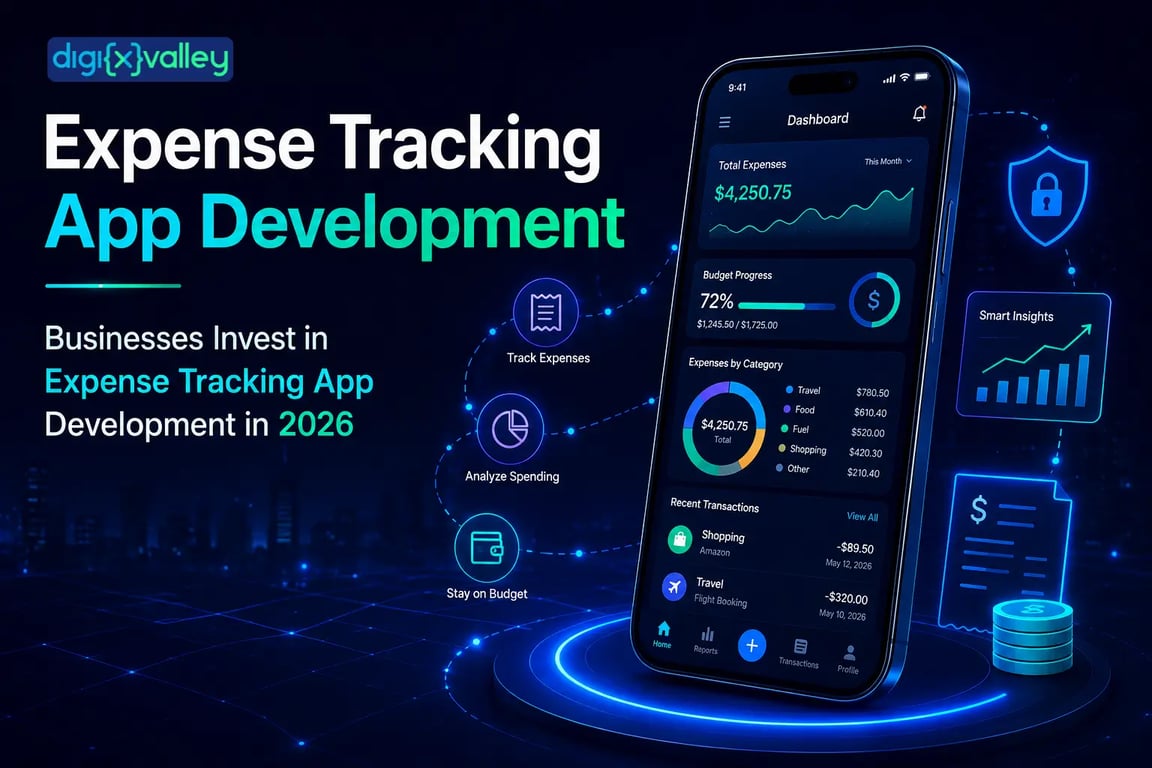 Expense tracking app development insights by Digixvalley