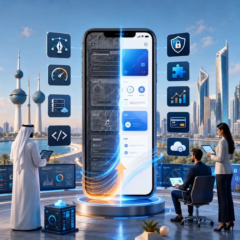 Existing app redesign and modernization for Kuwait businesses