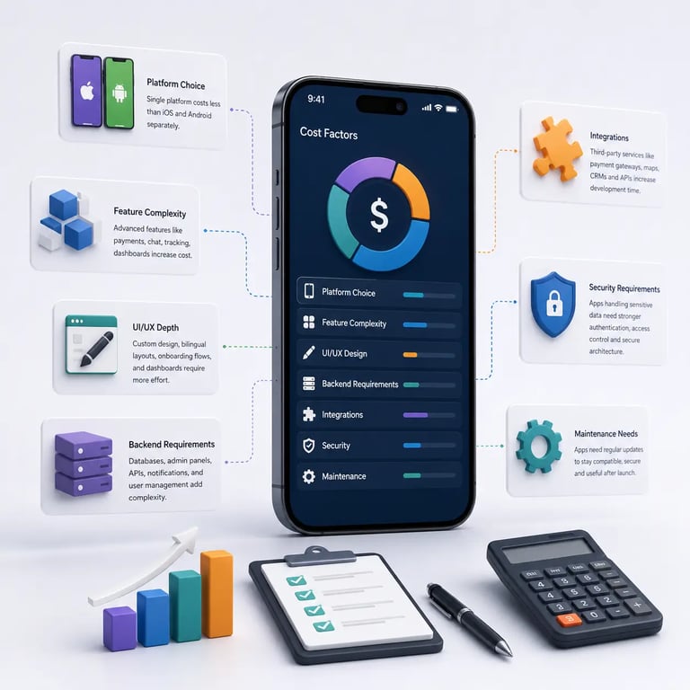 Mobile app development cost factors
