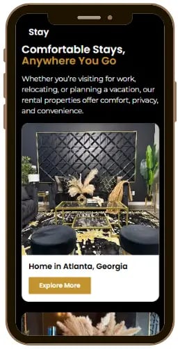 Favorite Château car booking and property reservation platform screen