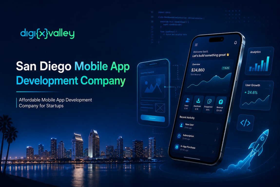 Affordable mobile app development company in San Diego for startups
