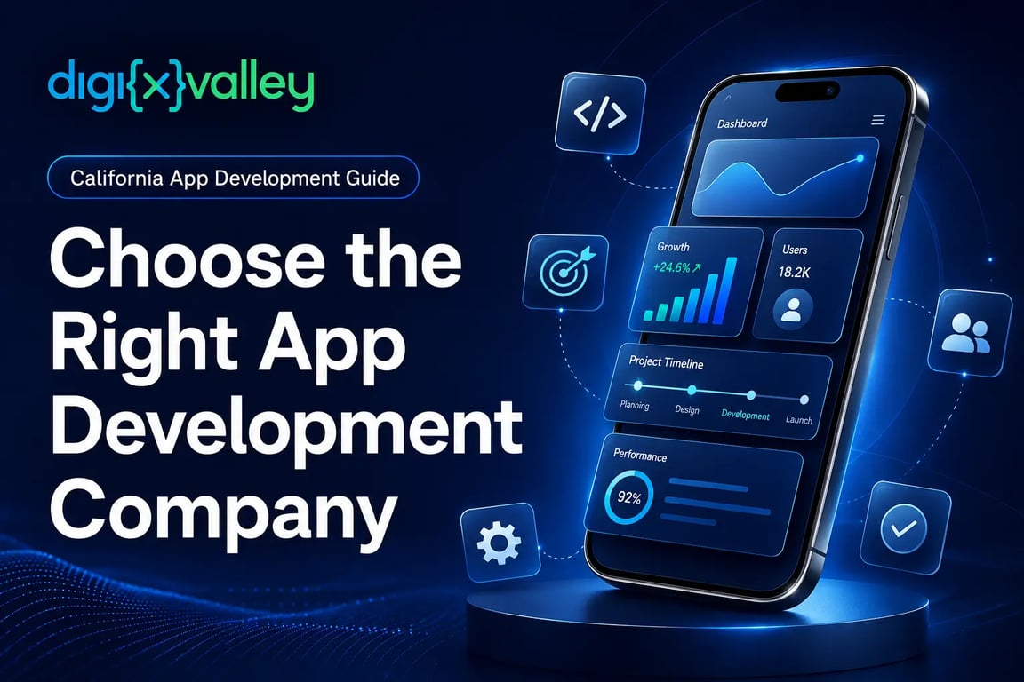How to choose a mobile app development company in California with vendor evaluation and app development framework visuals