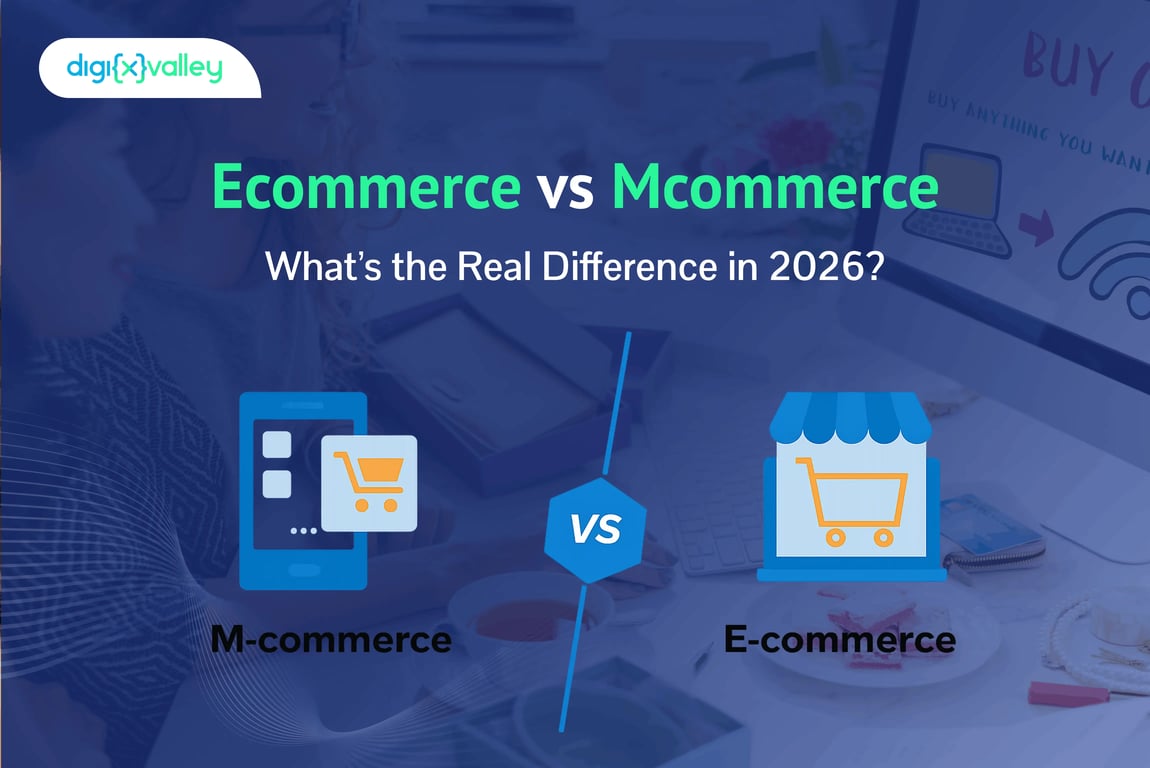 Ecommerce vs mcommerce in 2026 showing key differences