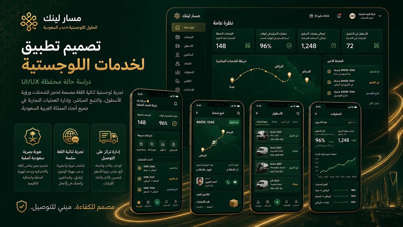 Saudi Logistics Management App Design