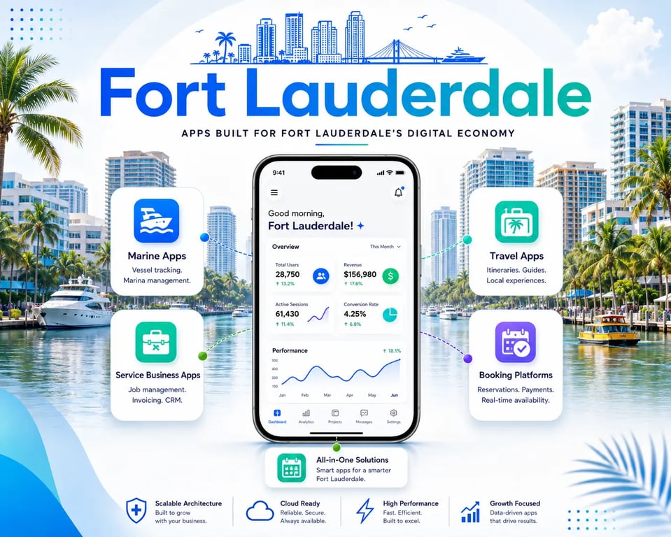Marine apps, travel apps Fort Lauderdale