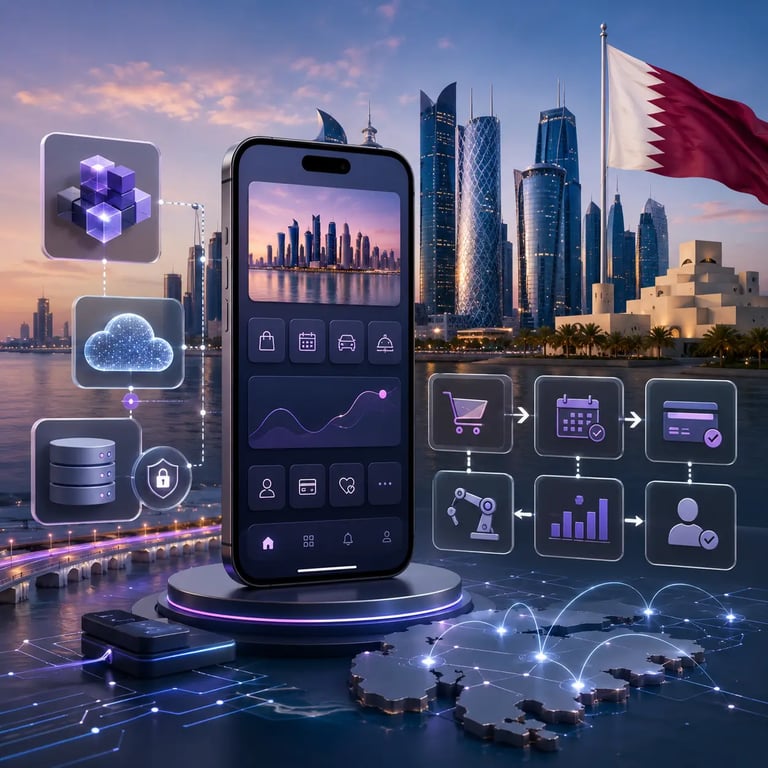 Mobile app development for Qatar National Vision 2030 and Digital Agenda 2030