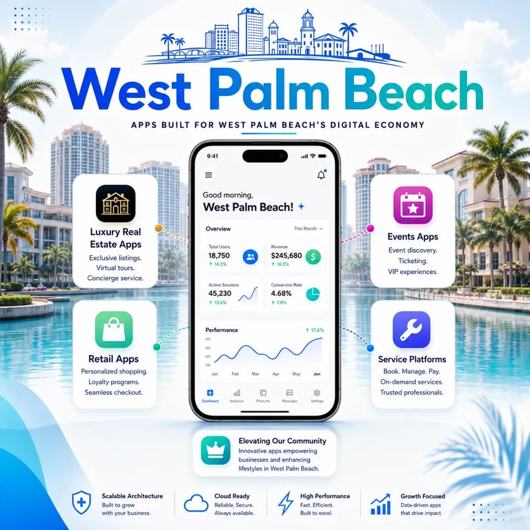 Luxury real estate apps, retail apps West Palm Beach