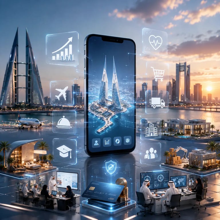 Mobile apps for Bahrain Economic Vision 2030 digital transformation