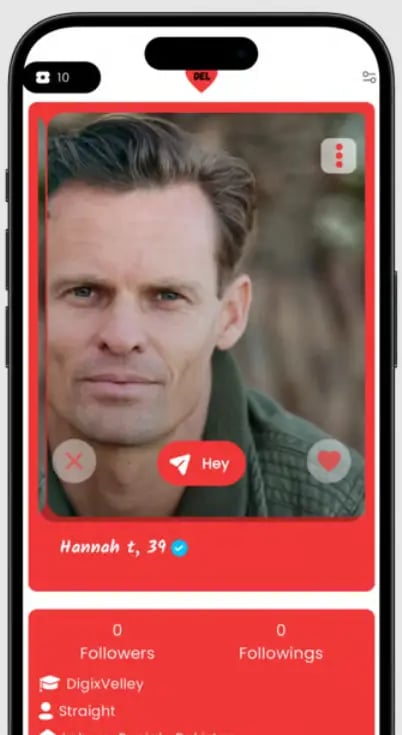 DEL dating app case study showing matchmaking and secure messaging