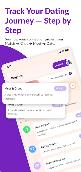 You’re Up Dating design system with Lato and Inter typography and warm purple peach palette
