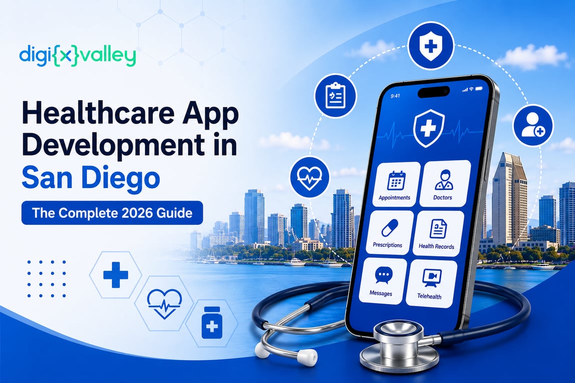 San Diego healthcare app development with telemedicine, AI, and secure patient data management
