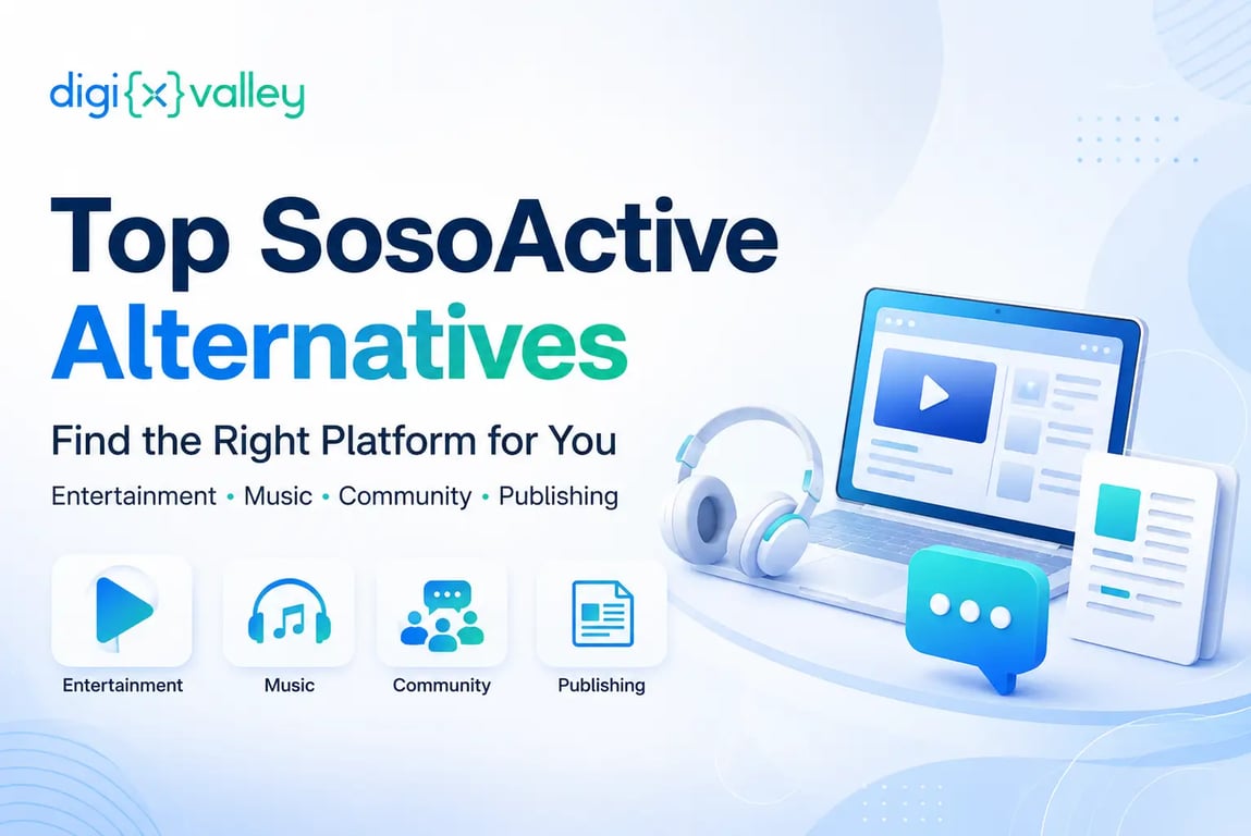 top SosoActive alternatives covering entertainment, music, community, and publishing platforms