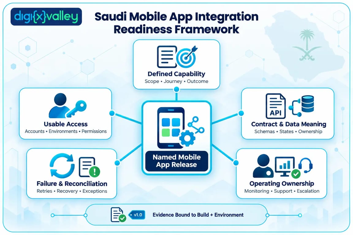 Saudi mobile app integration readiness framework