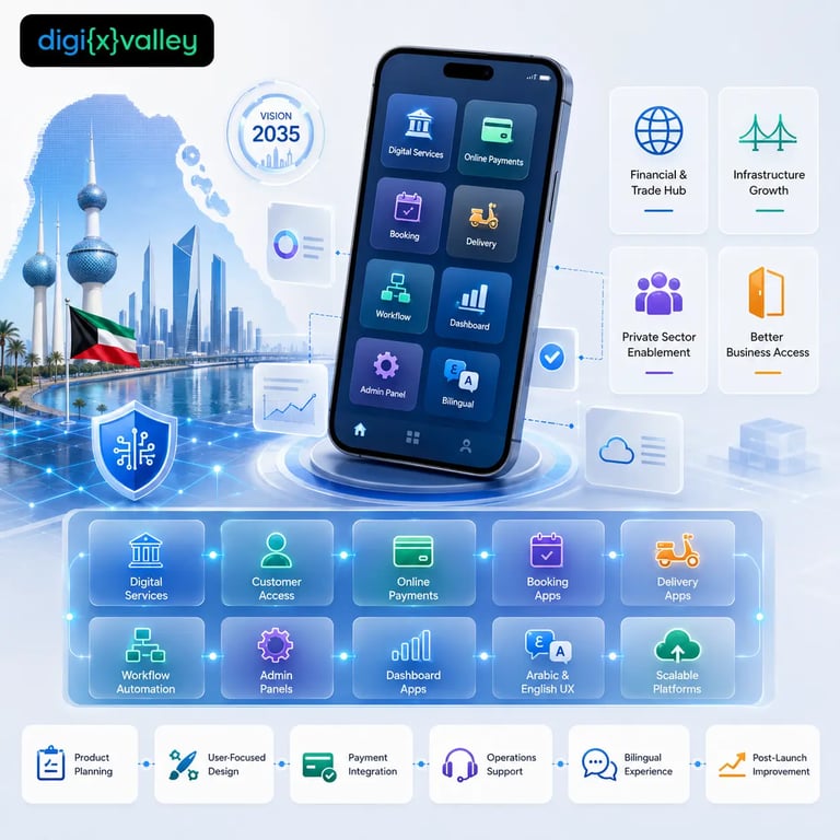 Mobile App Development Aligned with Kuwait Vision 2035