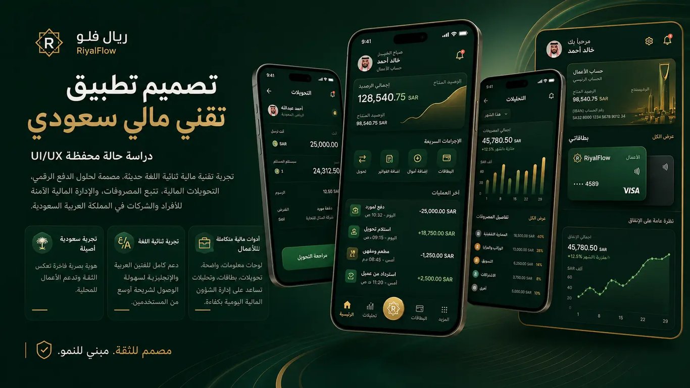 Saudi Fintech Business App Design