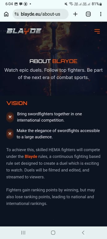 Blayde.eu HEMA tournament software