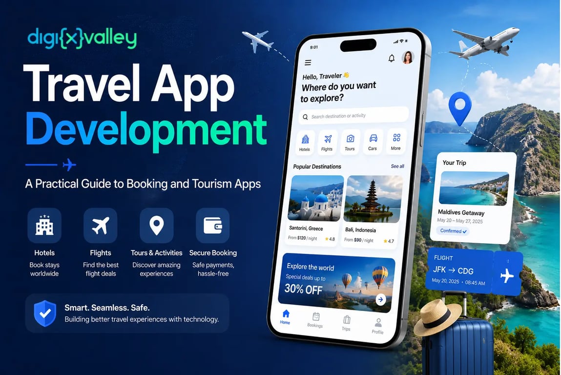 Travel app development for booking and tourism apps