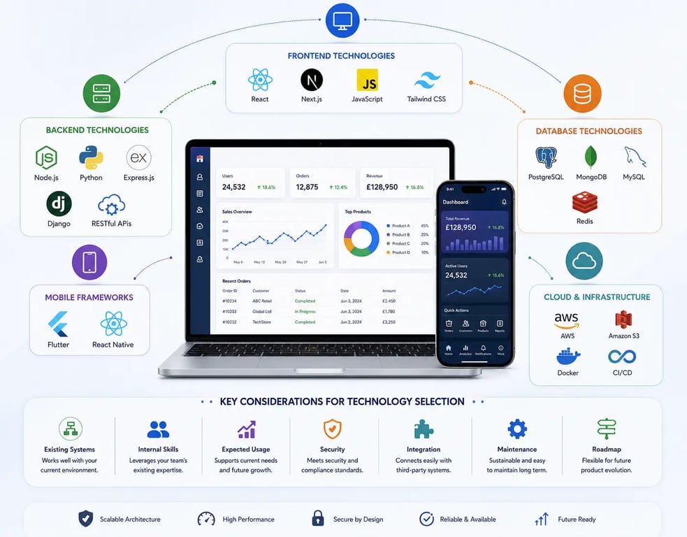 Technologies Selected Around the Software Requirement