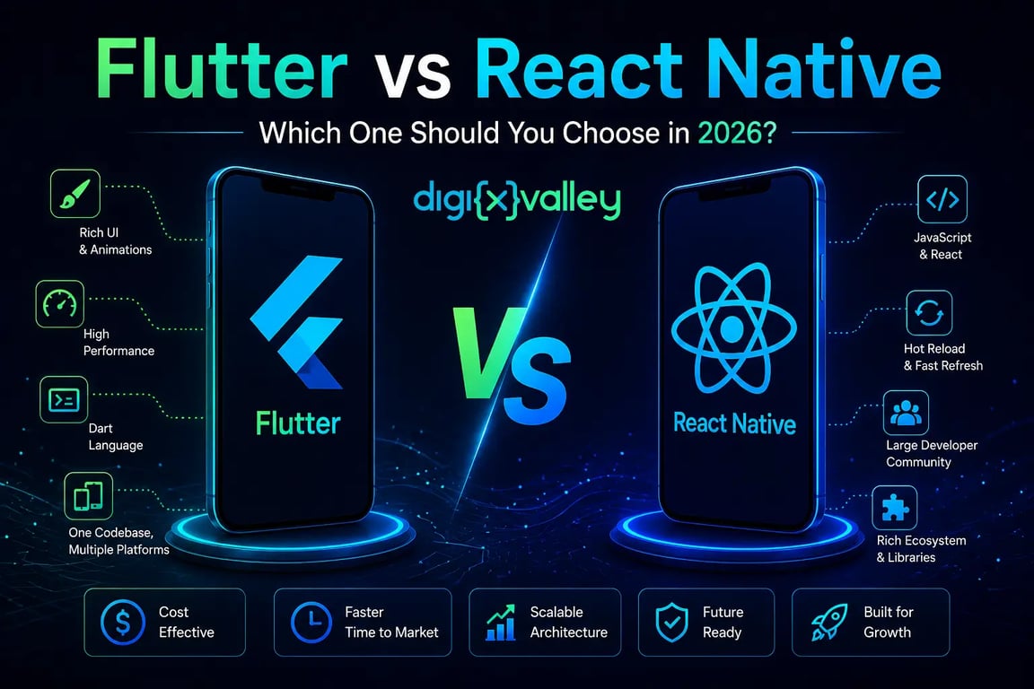 Flutter vs React Native comparison 2026