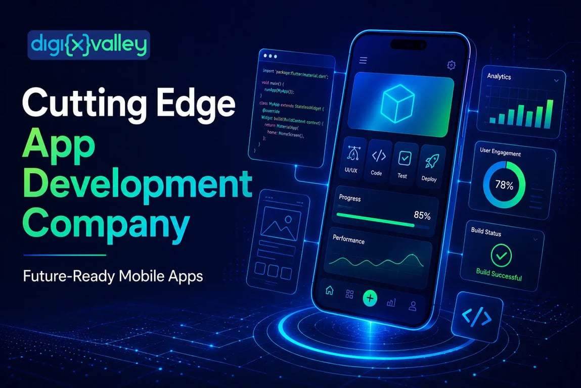 Cutting edge app development company for future-ready mobile apps by Digixvalley