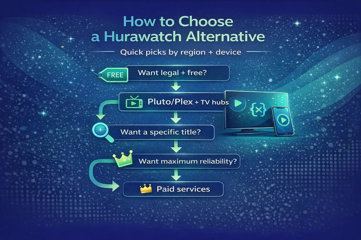 How to choose Hurawatch alternatives with a visual decision tree for free legal options