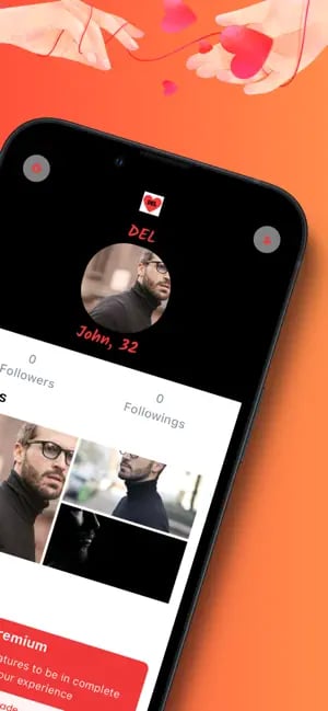 DEL secure messaging screen for private dating conversations