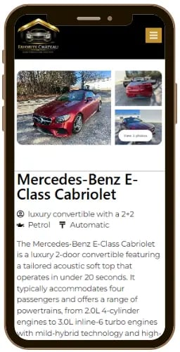 Vacation rental listing interface with property discovery workflow
