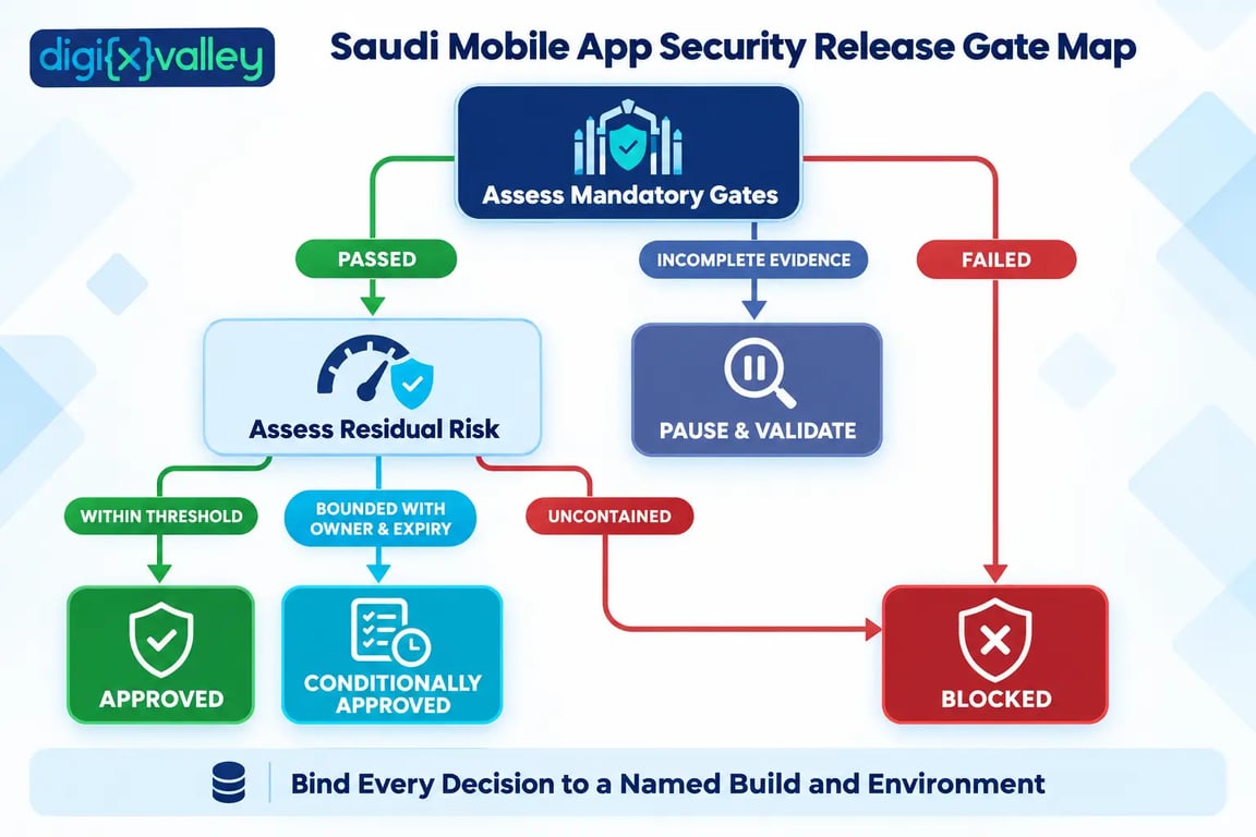 audi mobile app security release gate decision map