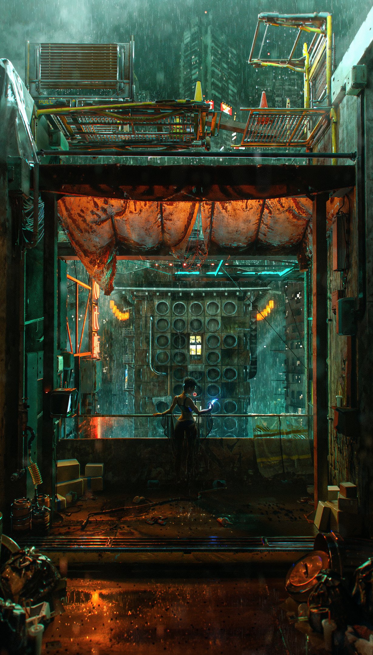 Future City Rainy Night in Orion Kitai