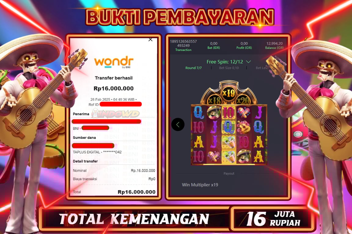 INDOWD JACKPOT SLOT WILD BANDITO Rp16.000.000,- LUNAS