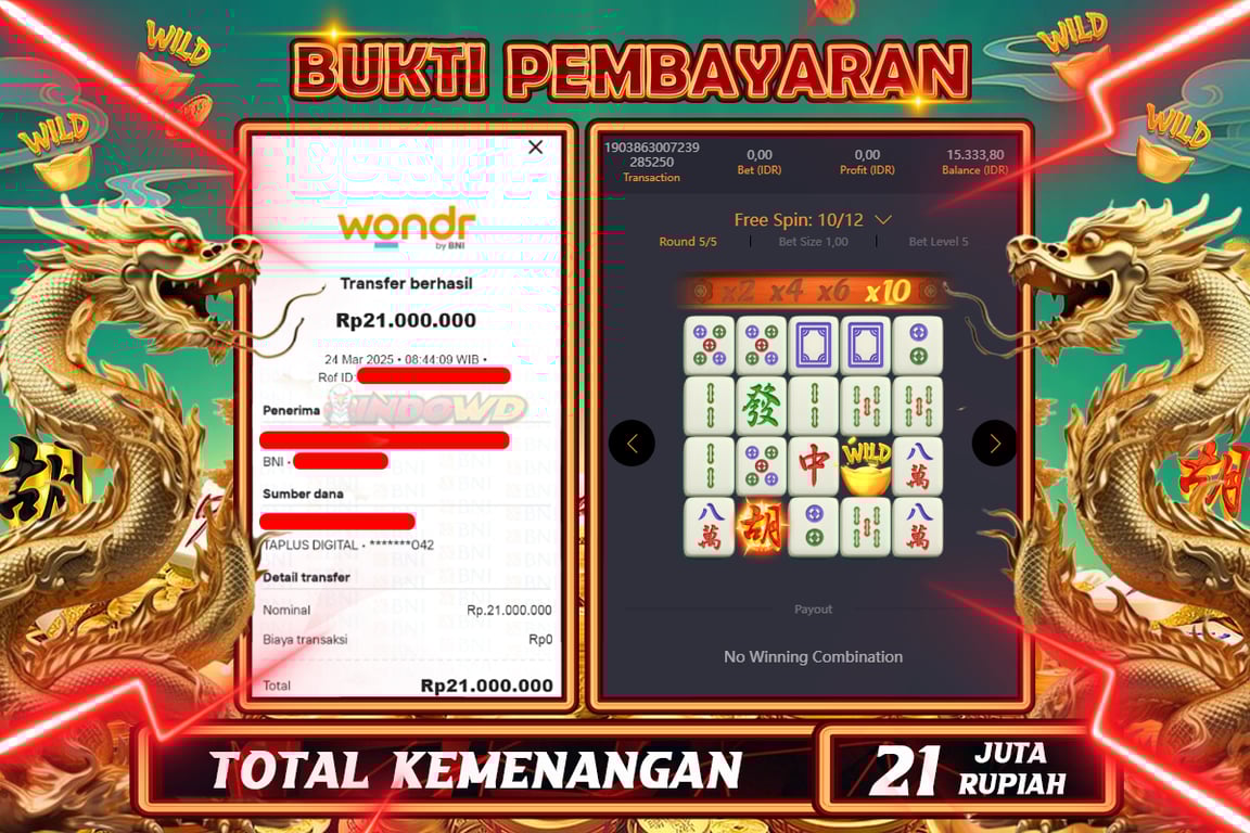 INDOWD JACKPOT SLOT MAHJONG WAYS 2 Rp.21.000.000,- LUNAS