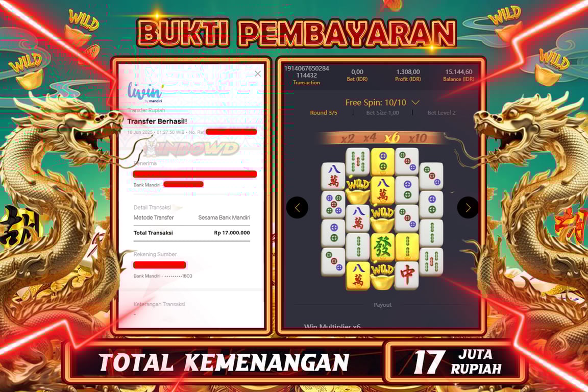 INDOWD JACKPOT SLOT MAHJONG WAYS 2  Rp17.000.000,- LUNAS