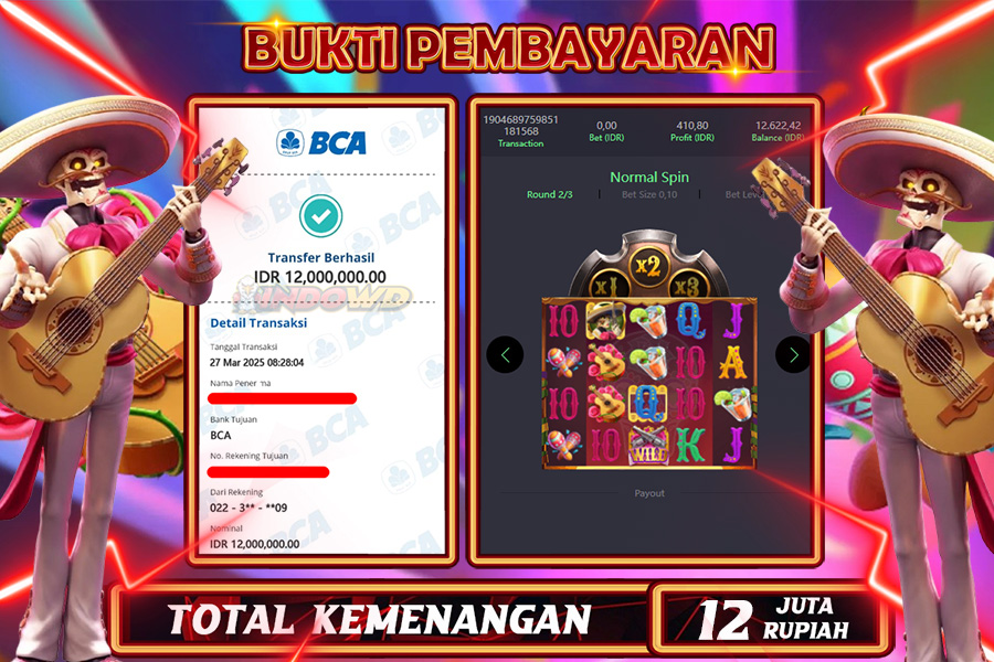 INDOWD JACKPOT SLOT WILD BANDITO Rp.10.000.000,- LUNAS
