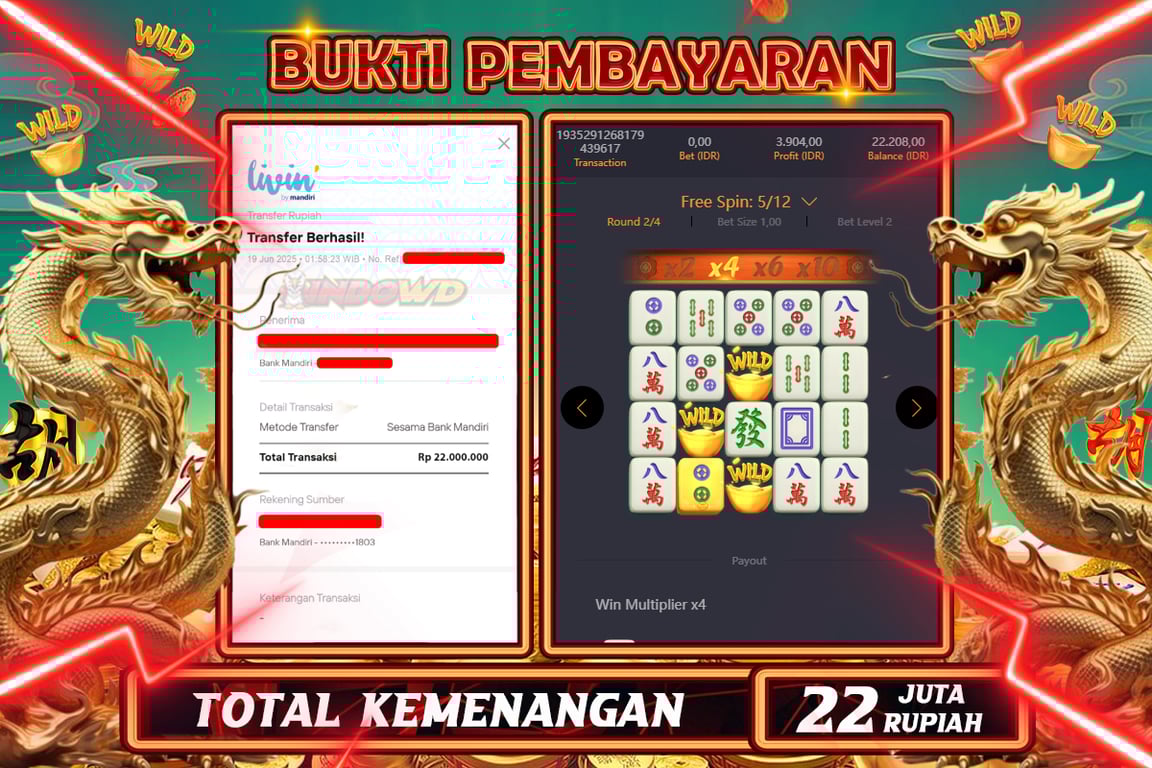 INDOWD JACKPOT SLOT MAHJONG WAYS 2 Rp22.000.000,- LUNAS