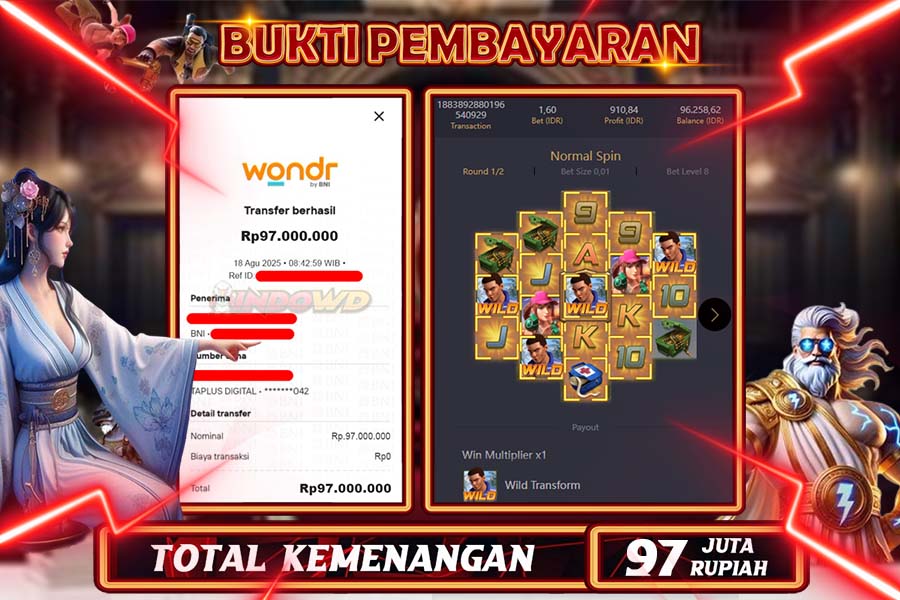 INDOWD JACKPOT SLOT BATTLEGROUND ROYALE Rp97.000.000,- LUNAS