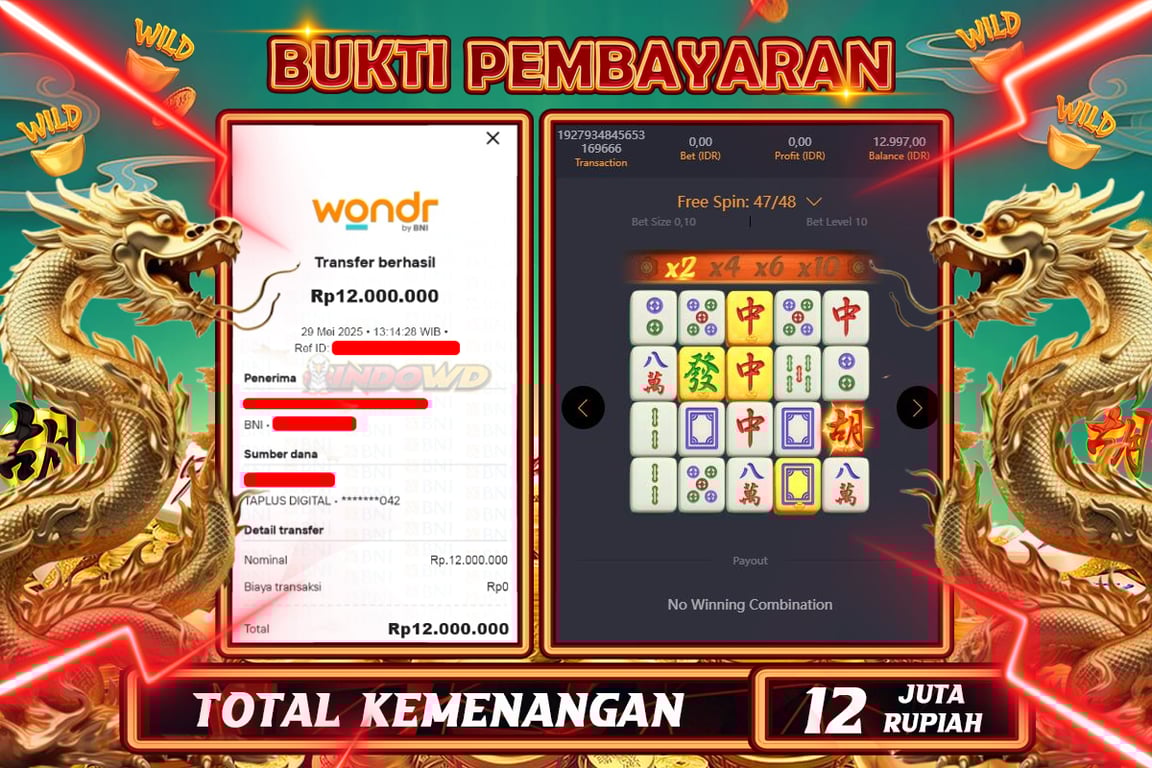 INDOWD JACKPOT SLOT MAHJONG WAYS 2   Rp12.000.000,- LUNAS