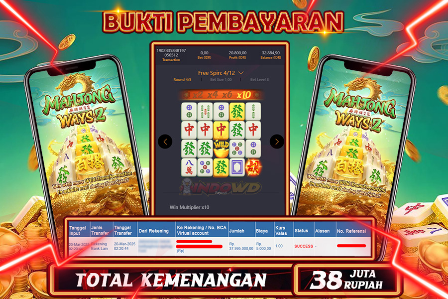 INDOWD JACKPOT SLOT MAHJONG WAYS 2 Rp38.000.000,- LUNAS