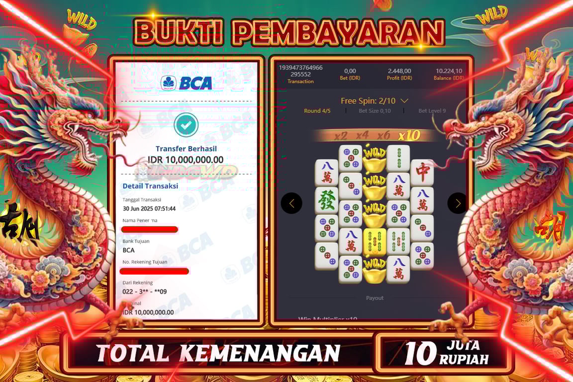 INDOWD JACKPOT SLOT MAHJONG WAYS 2 Rp10.000.000,- LUNAS