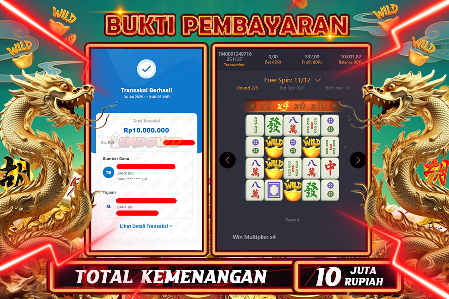 INDOWD JACKPOT SLOT MAHJONG WAYS 2 Rp10.000.000,- LUNAS