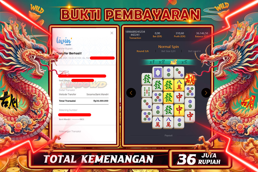 INDOWD JACKPOT SLOT MAHJONG WAYS 2 Rp.36.000.000,- LUNAS