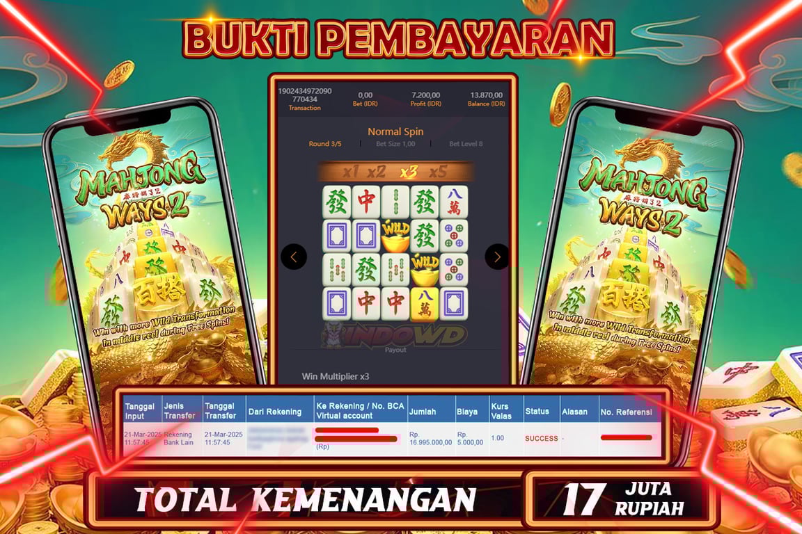 INDOWD JACKPOT SLOT MAHJONG WAYS 2 Rp17.000.000,- LUNAS