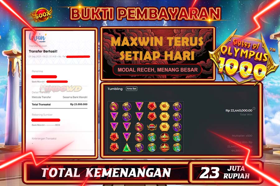 INDOWD JACKPOT SLOT STARLIGHT PRINCESS 1000 Rp20.000.000,- LUNAS