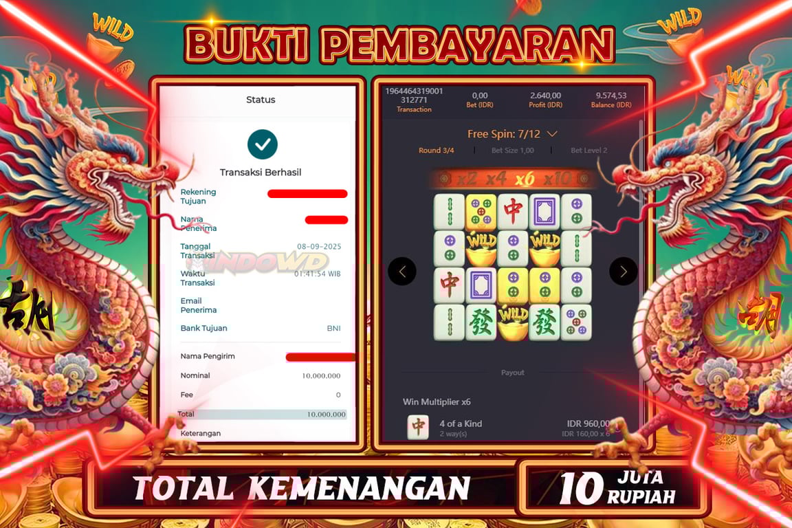 INDOWD JACKPOT SLOT MAHJONG WAYS 2 Rp10.000.000,- LUNAS
